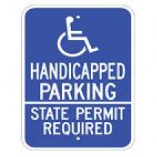 Disabled Handicapped Parking State Permit Required 